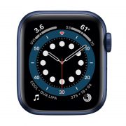 Watch Series 6 Aluminum Cellular (44mm), Blue, Black Sport Loop