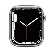 Watch Series 7 Steel Cellular (41mm), Silver, White Sport Band Watch Series 7 Steel Cellular (41mm), Silver, White Sport Band