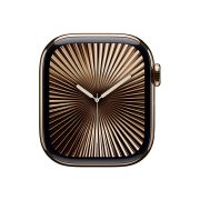 Watch Series 10 Titanium Cellular (42mm), Gold, Gold Milanese Loop